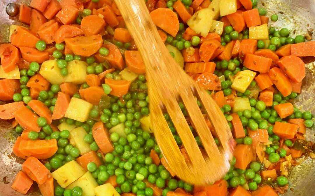 Punjabi Carrots Potato Peas Curry